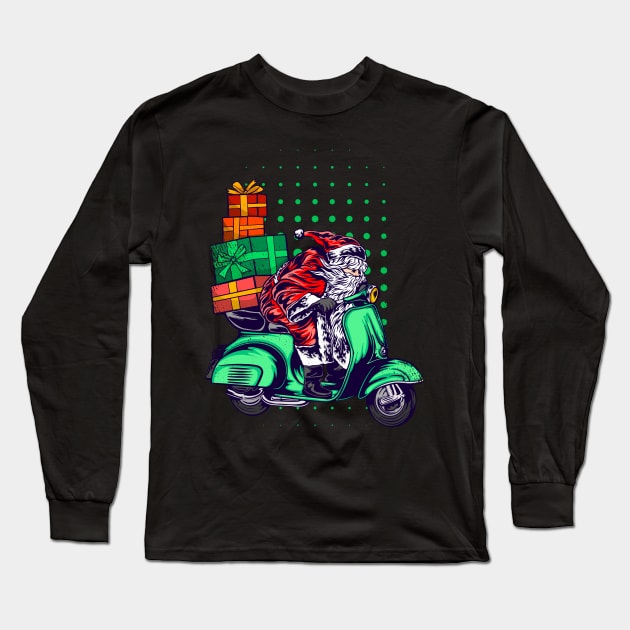 Santa Long Sleeve T-Shirt by fathiali